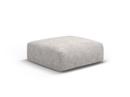 Matera — Pouf Light Grey (Haga 06) Black Plastic Left