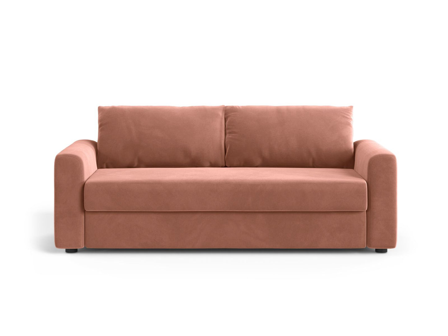 David — Sofa Pink (Salvador 11) Black Plastic