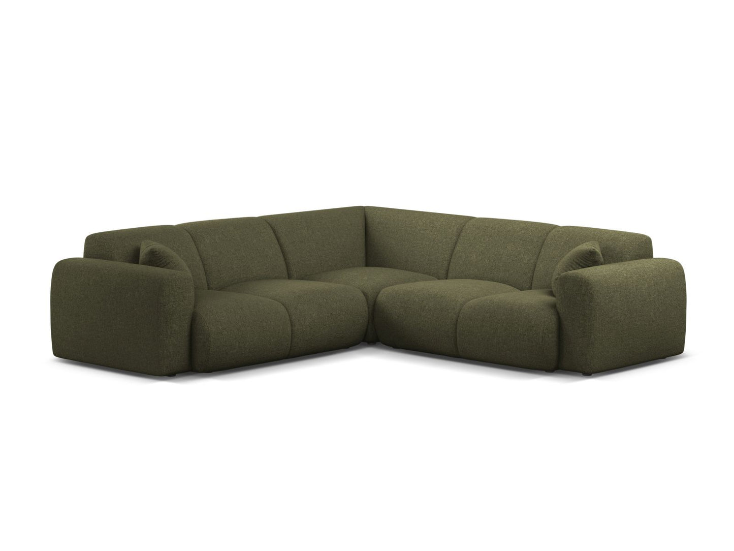 Molino — Corner Sofa Green (Eden 12 Olive) Black Plastic