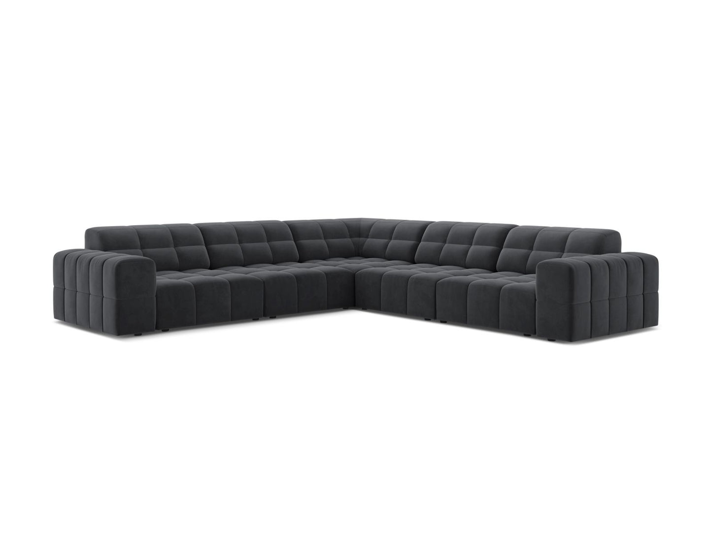 Jennifer — Corner Sofa (285x285x78 cm) Grey (Bluvel 14)
