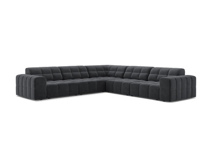 Jennifer — Corner Sofa (285x285x78 cm) Grey (Bluvel 14)