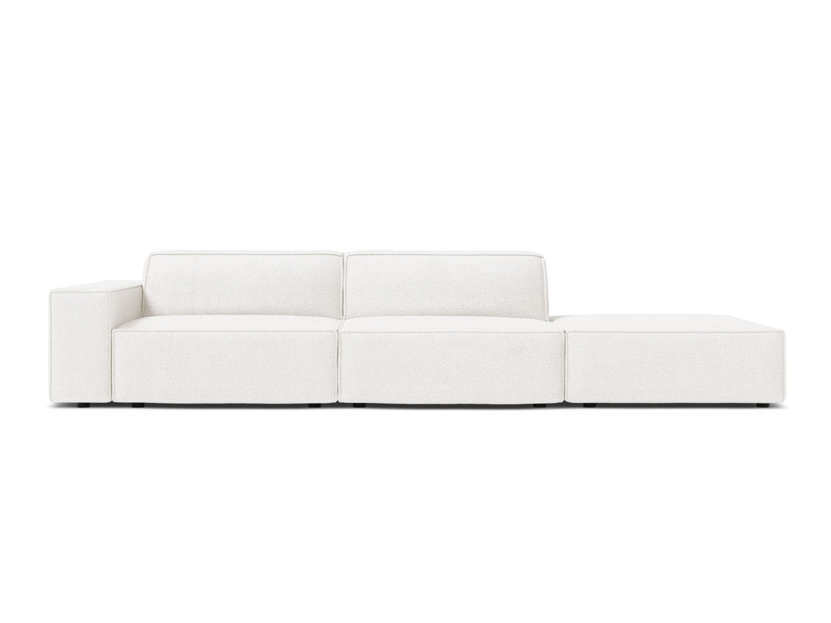 Jodie — Sofa White (Baloo 2073) Black Plastic Right
