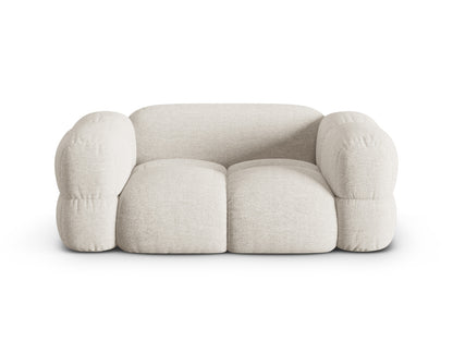 Loretto — Beige diivan (Sorella 03) Must plastik