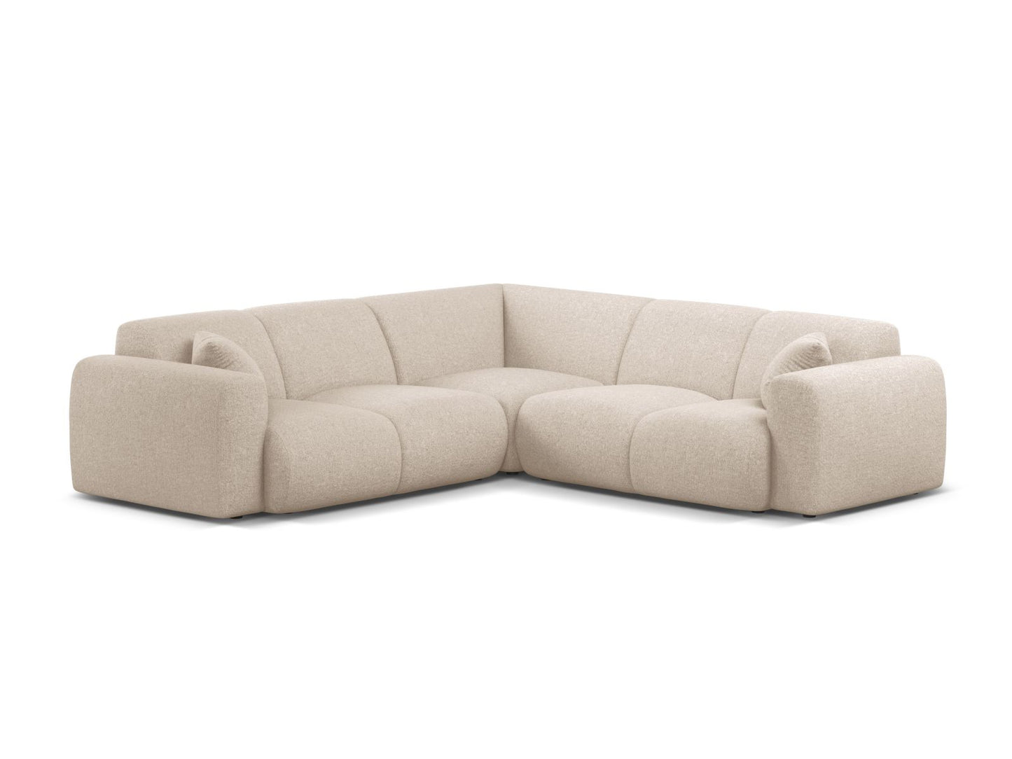 Molino — Corner Sofa Light Beige (Eden 2 Pearl) Black Plastic