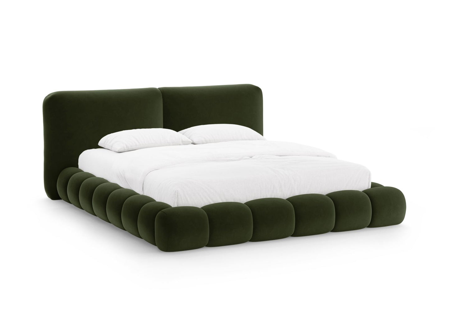 Solange — Bed Army Green (Magic Velvet 2295) Black Plastic