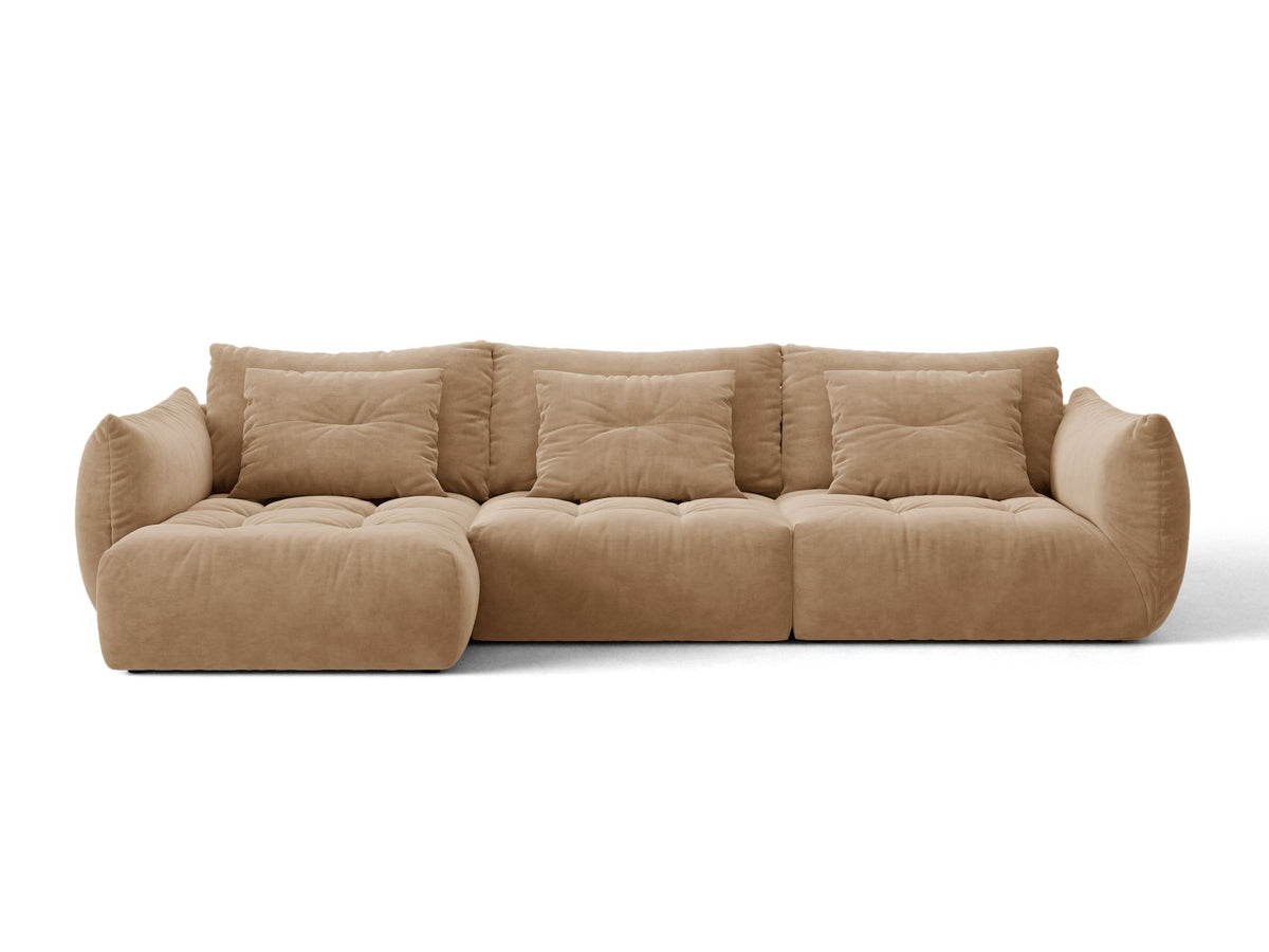 Bloom — Corner Sofa (327x152x97 cm) Almond Beige (Casino Lion) Left