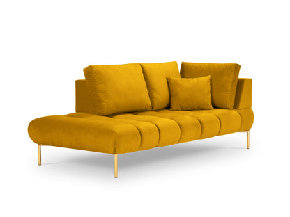 Hastings — Chaise Longue Yellow (Fancy 48) Gold Metal Left