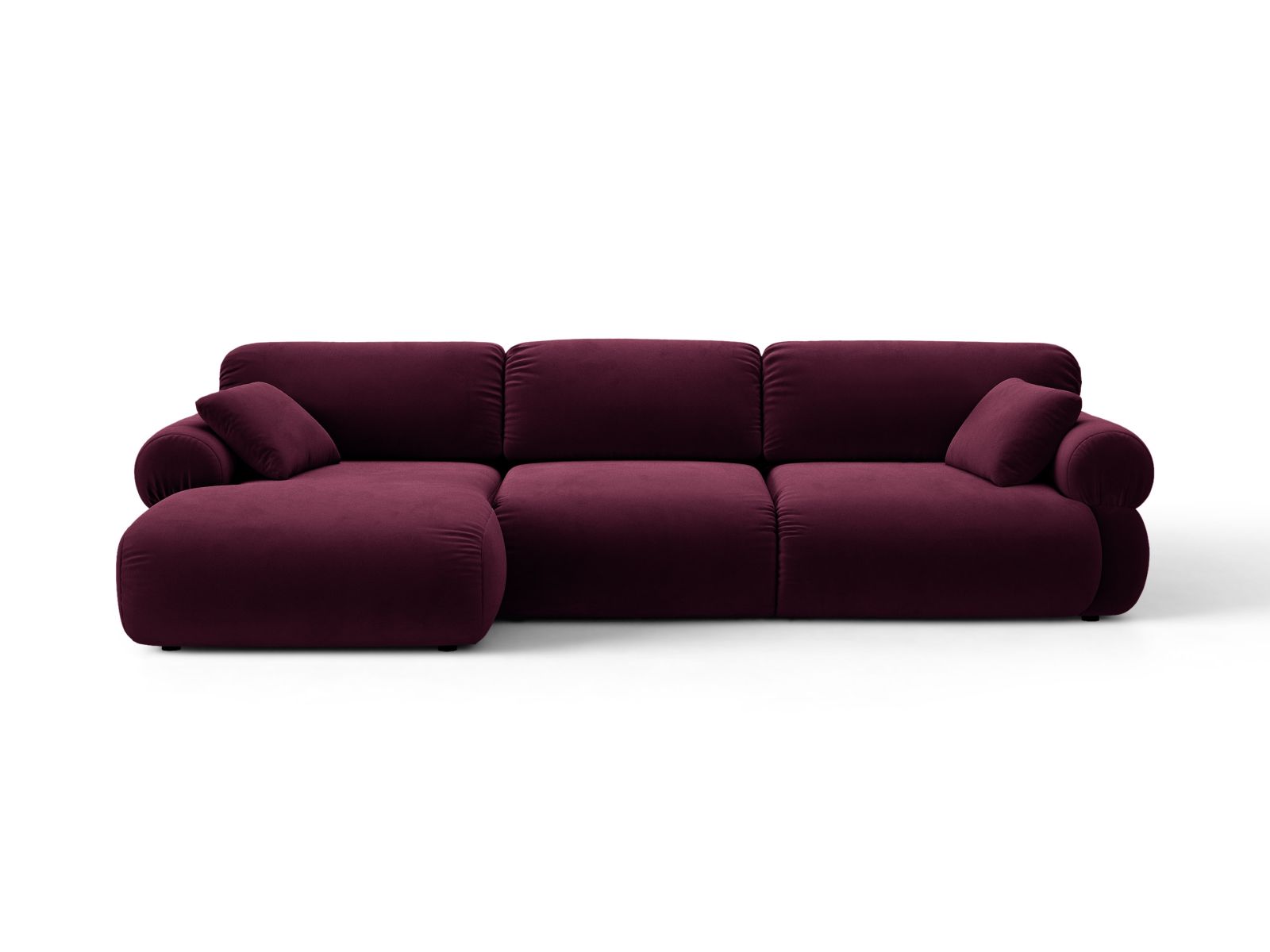 Ophelia — Corner Sofa (297x164x84 cm) Burgundy (Venus 2932) Left