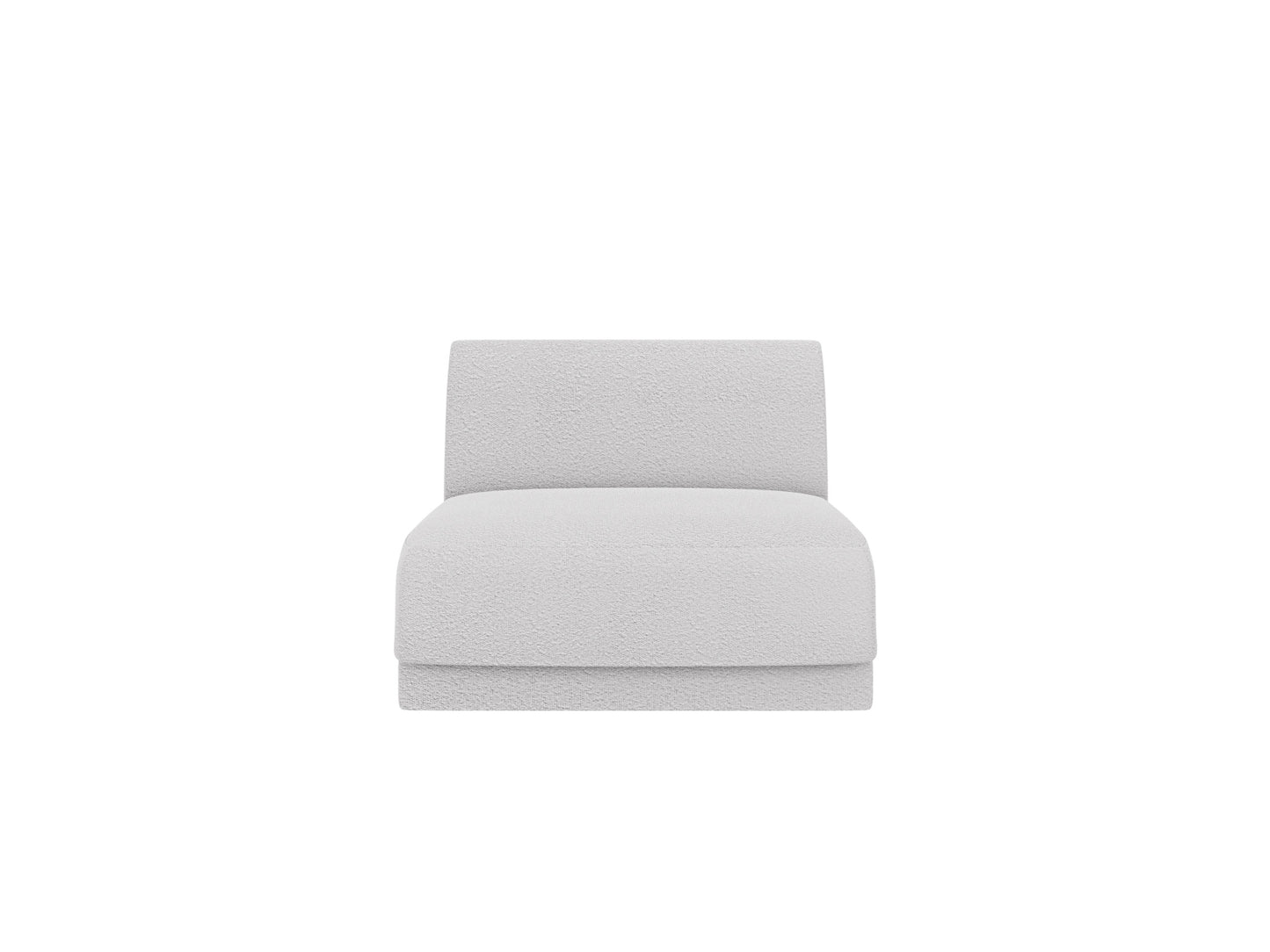 Miley — Modular Sofa Light Grey (Baloo 2085) Black Plastic