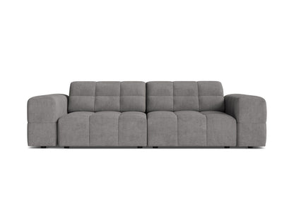 Jennifer — Sofa Light Grey (Eden 18 Grey) Black Plastic