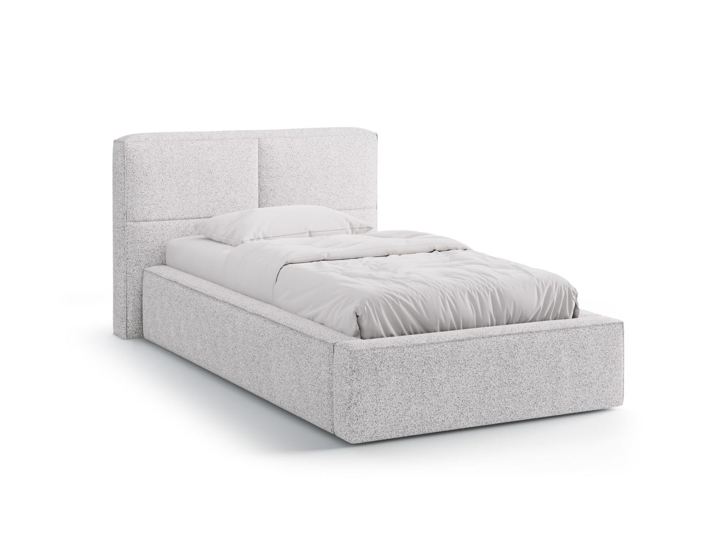 Darren — Bed Light Grey Melange (Puente 80) Black Plastic