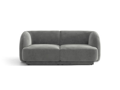 Miley — Sofa Light Grey (Venus 2929) Black Plastic
