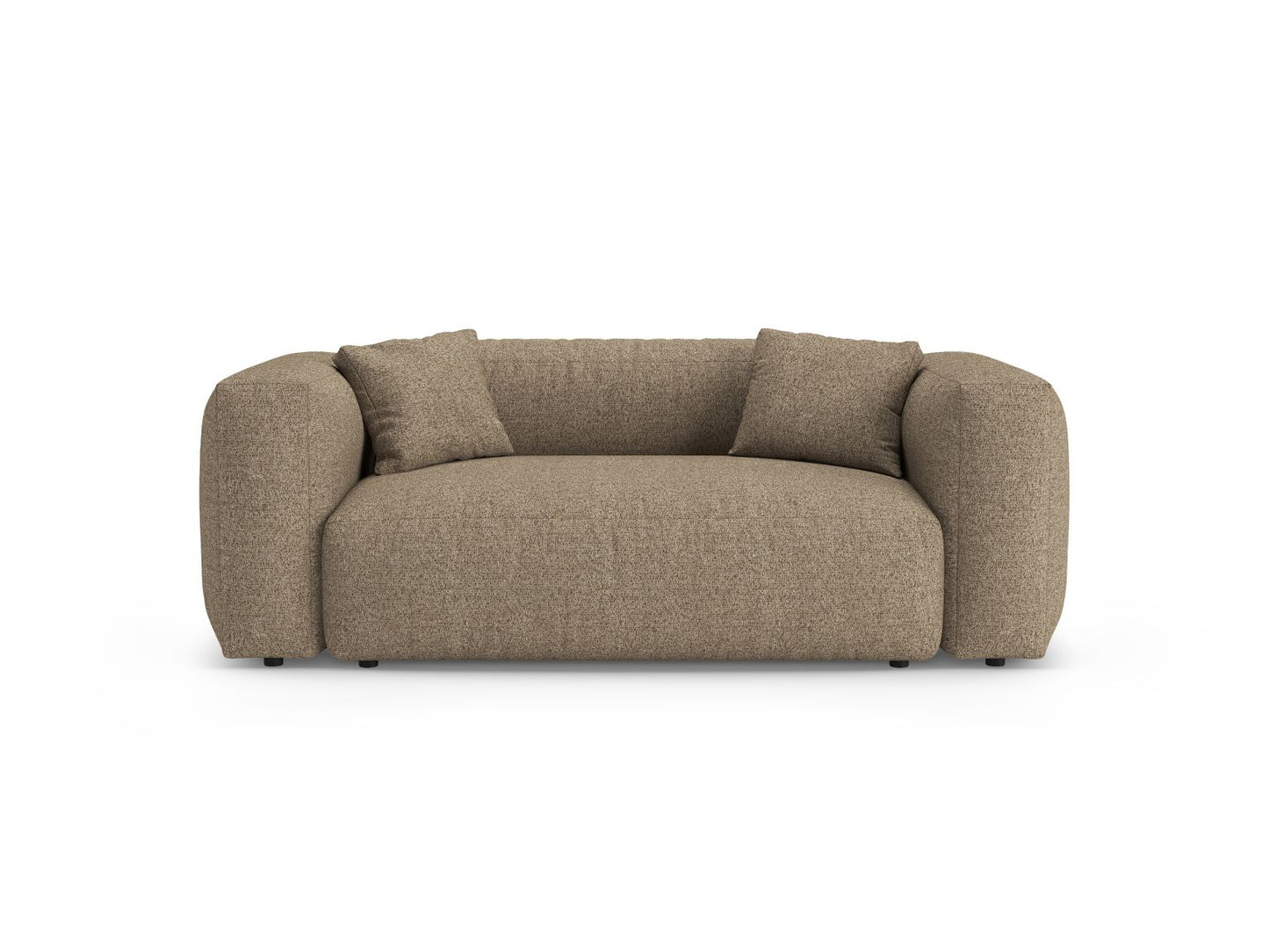 Martina — Sofa Cappuccino (Monet Cappucino) Black Plastic