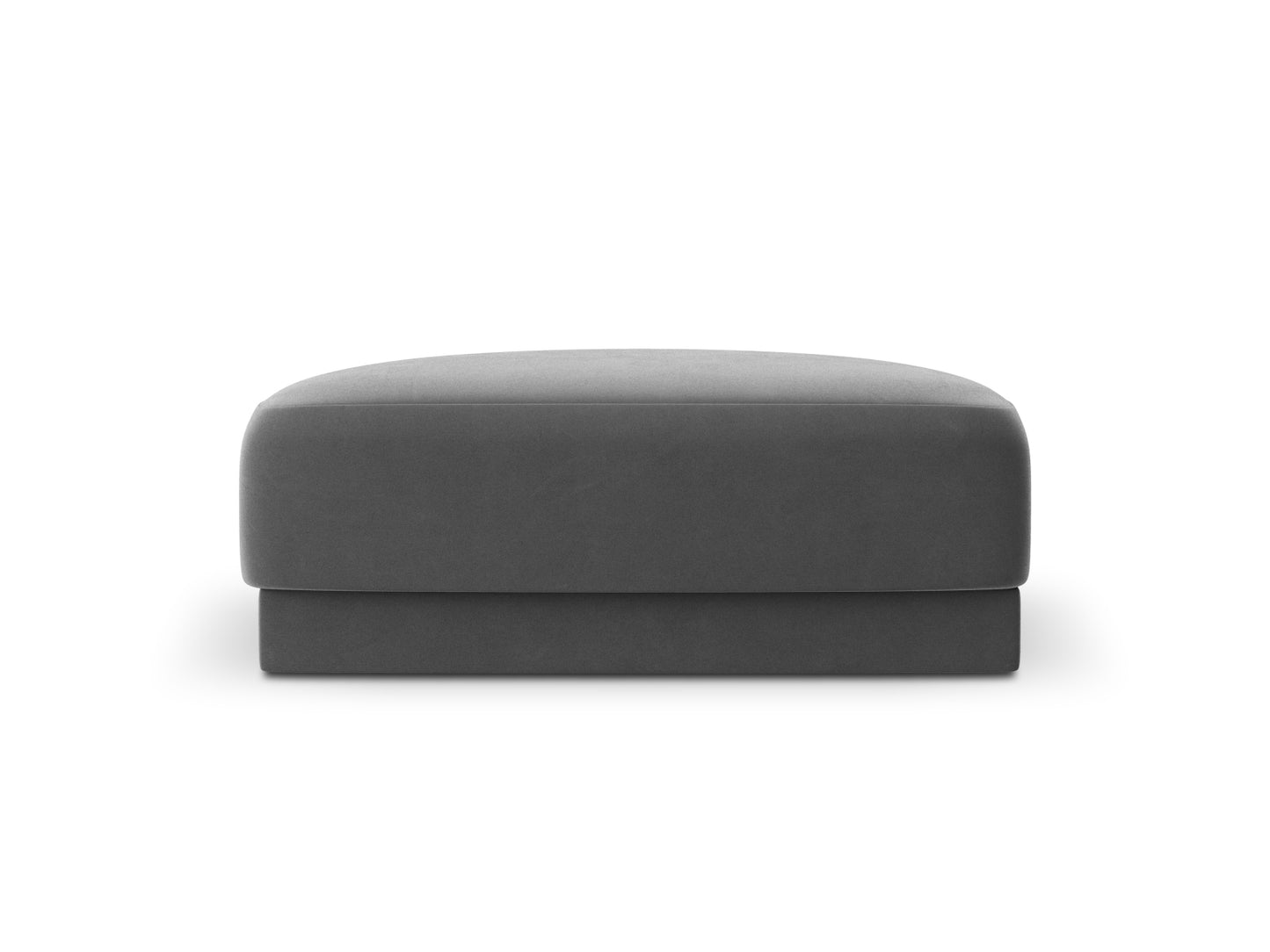 Miley — Pouf Grey (Bluvel 14) Black Plastic