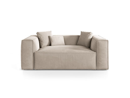 Aveiro — Sofa Light Beige (Casino Pearl) Black Plastic