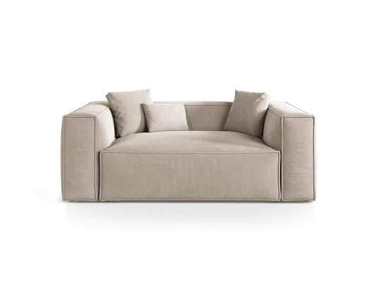 Aveiro — Sofa Light Beige (Casino Pearl) Black Plastic