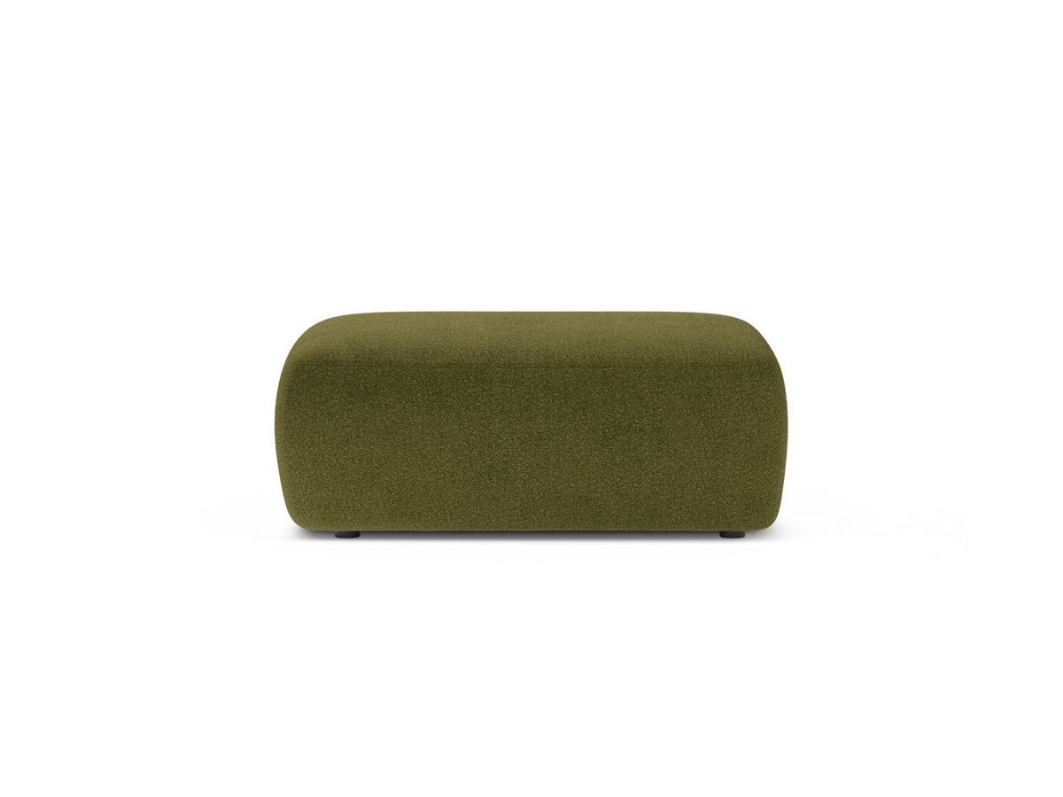 Kate — Pouf Dark Olive Green (Baloo 2090) Black Plastic