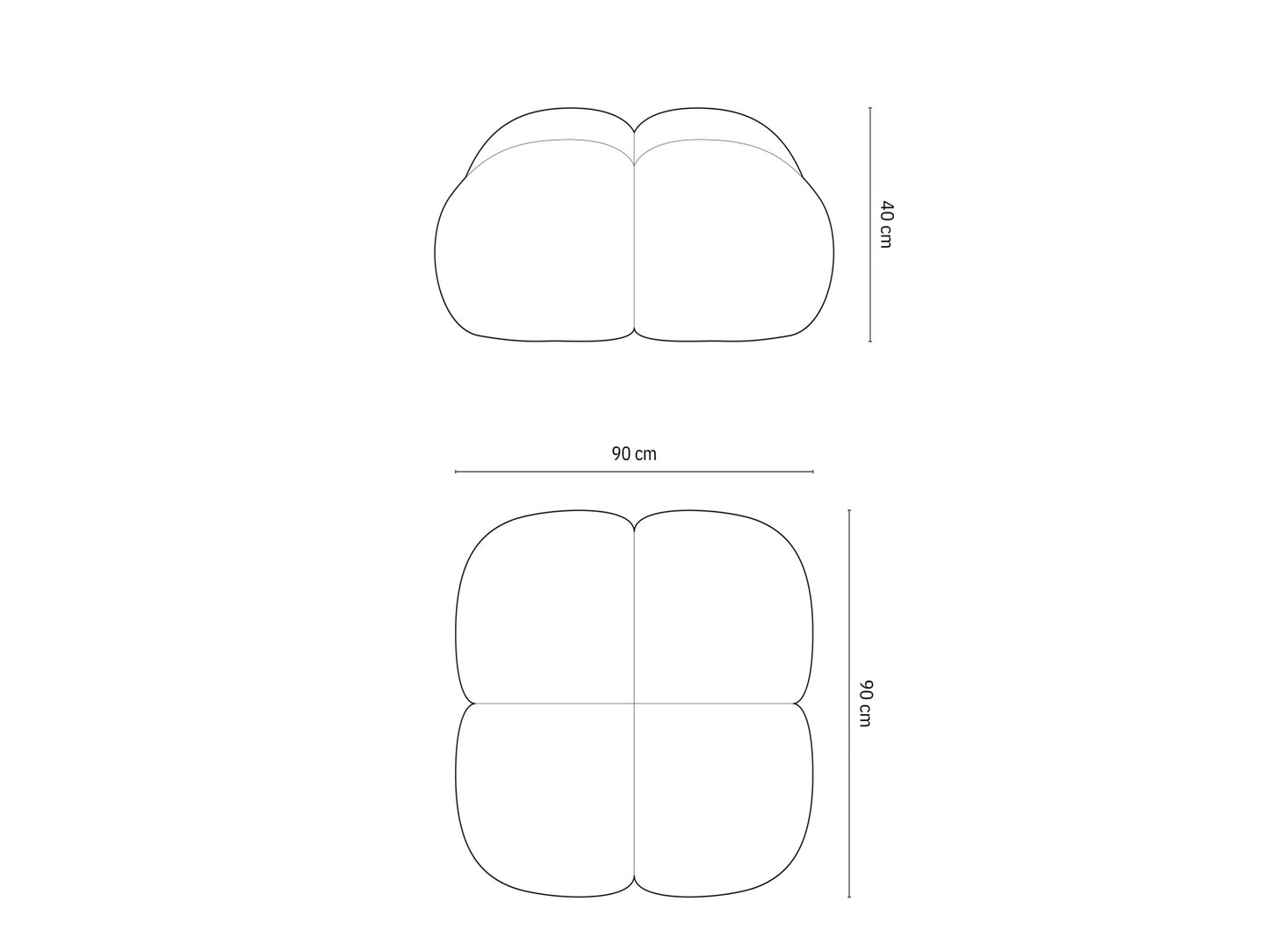 Loretto — Pouf (90x90x40 cm)