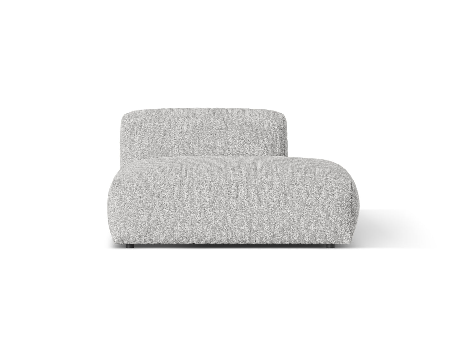 Martina — Sofa Silver (Monet Silver) Black Plastic Right