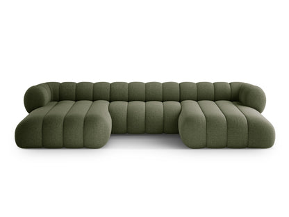 Koge — Panoramic Sofa Green (Eden 12 Olive) Black Plastic
