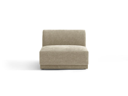 Miley — Modular Sofa Dark Beige (Eden 4 Beige) Black Plastic