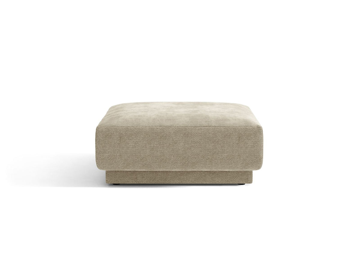 Miley — Pouf Dark Beige (Eden 4 Beige) Black Plastic