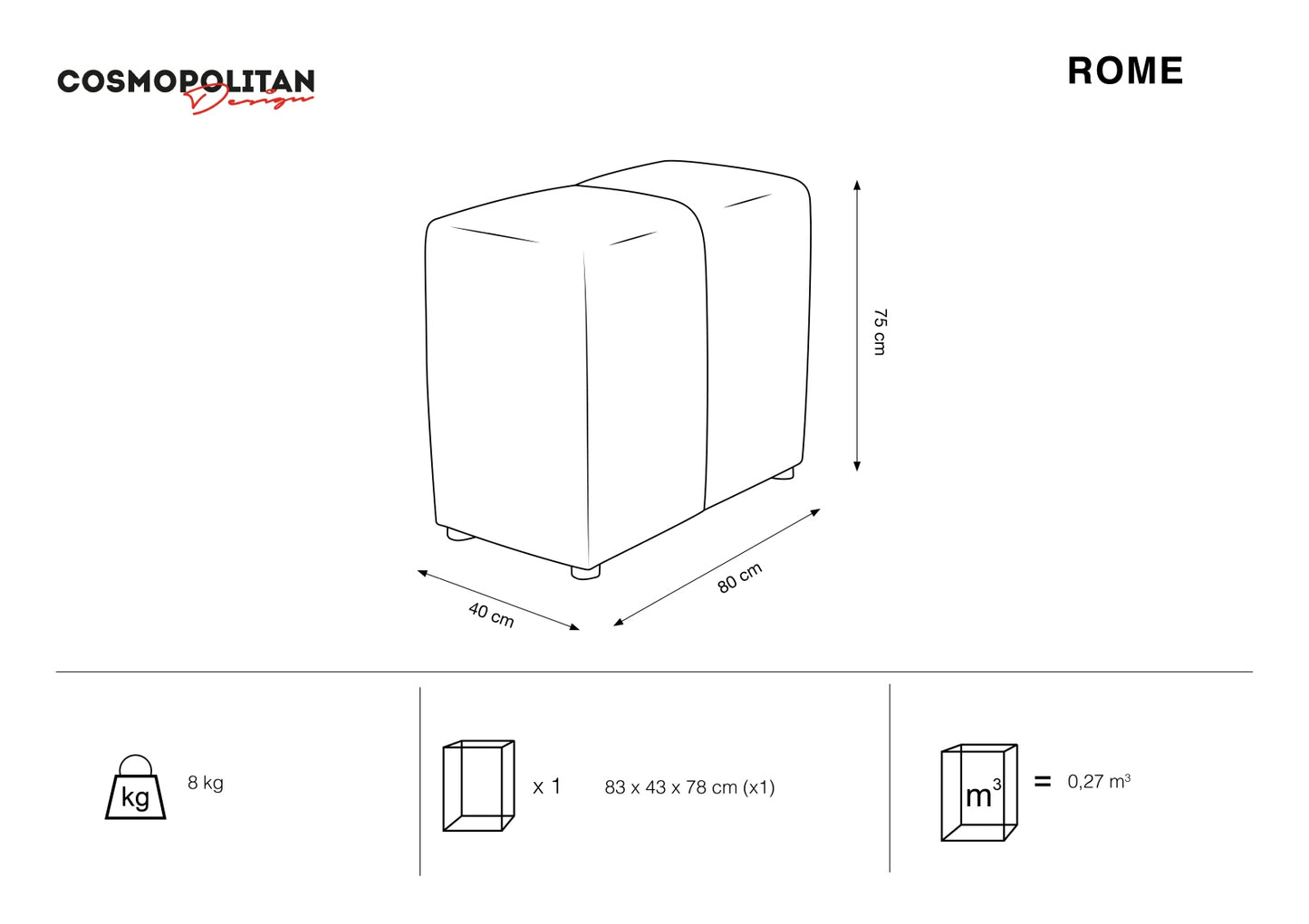 Rome — Modul (80x40x75 cm)