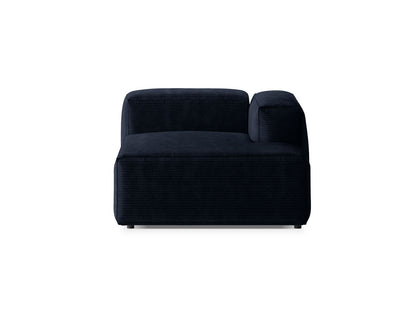 Bergamo — Chaise Longue mereväesinine (Perla 40) must plastik parem