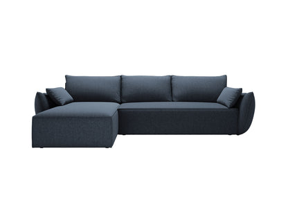 Kaelle — Corner Sofa Light Grey (Haga 06) Black Plastic Left