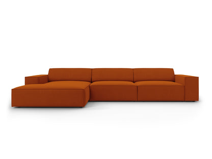 Jodie — Corner Sofa (284x162x77 cm) Terracotta (Megan 357) Left
