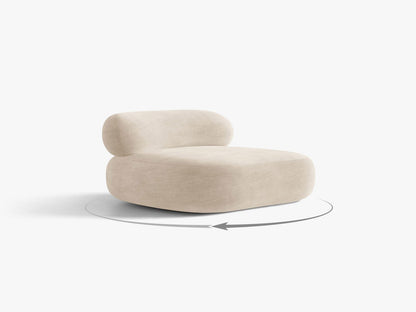 Aura — Armchair (84x91x73 cm) Light Beige (Golden 03) Black Metal