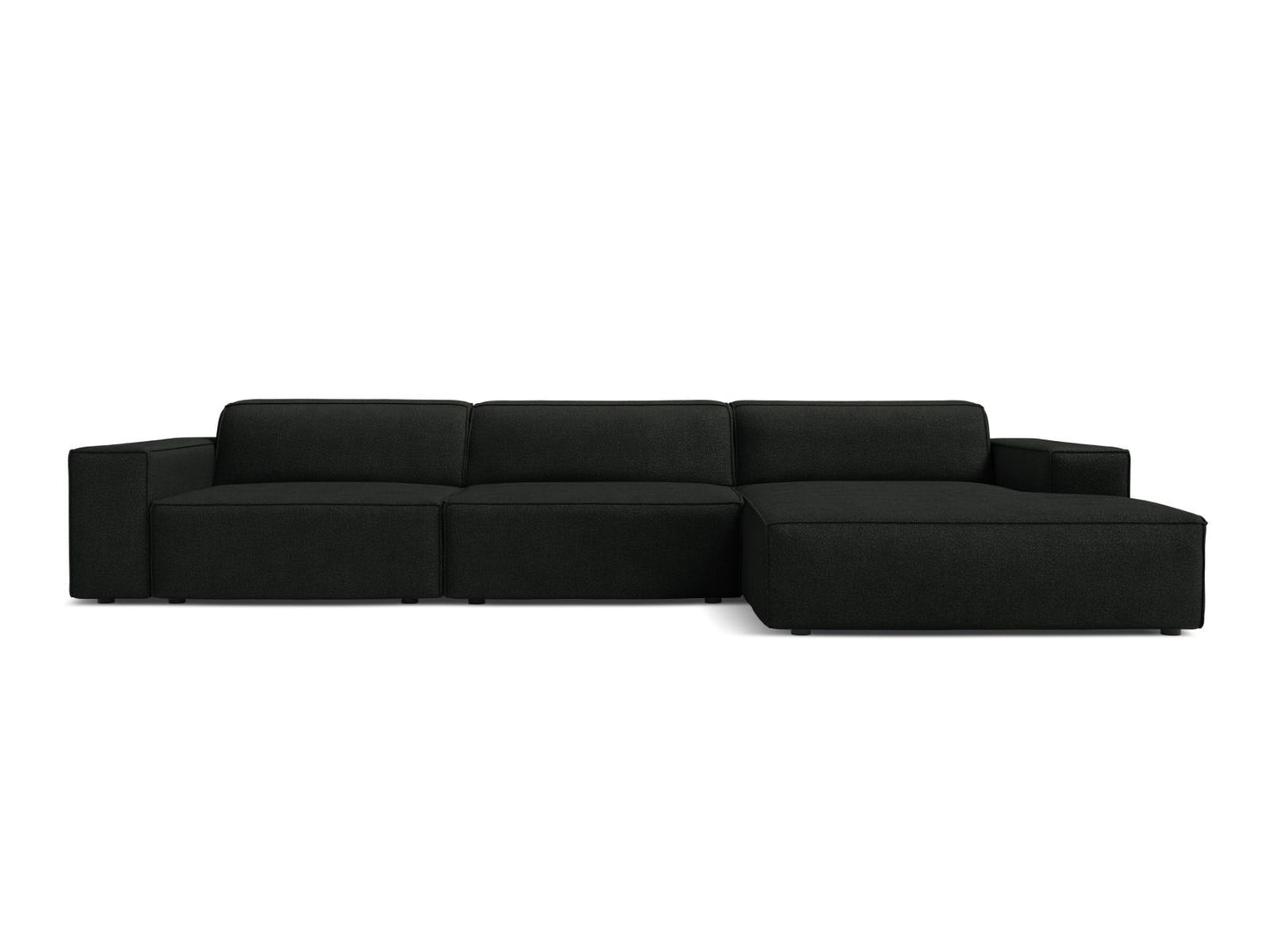 Jodie — Corner Sofa (284x162x77 cm) Black (Baloo 2082) Right