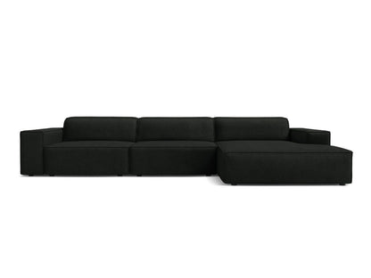 Jodie — Corner Sofa (284x162x77 cm) Black (Baloo 2082) Right