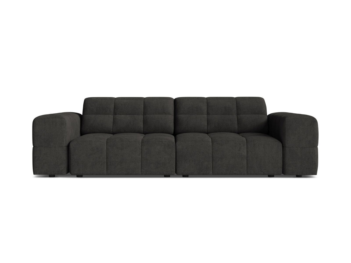 Jennifer — Sofa Dark Grey (Eden 20 Graphite) Black Plastic