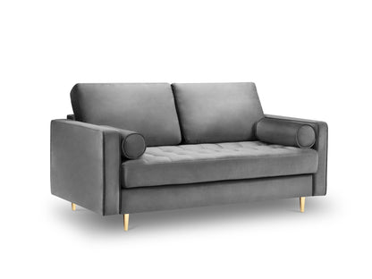Aspen — Sofa Grey (Salvador 17) Gold Metal