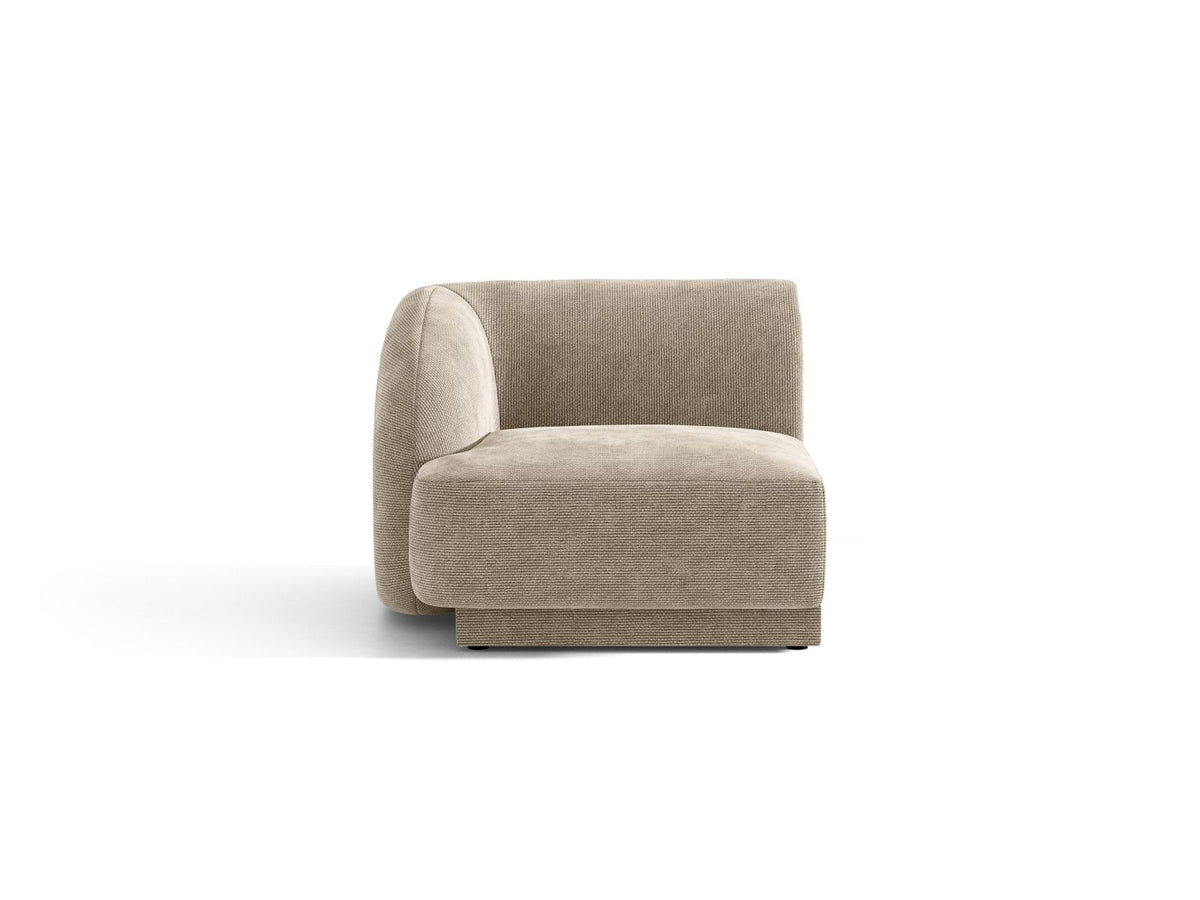 Miley — Modular Sofa Beige (Haga 30) Black Plastic Left