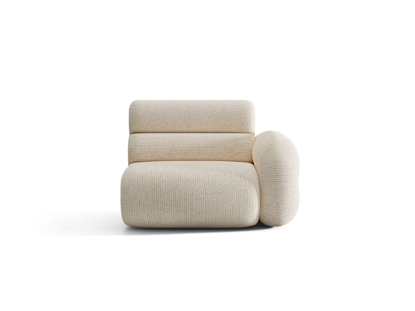 Neo — Modular Sofa (110x100x83 cm) Light Beige (SILENCIO 06) Right