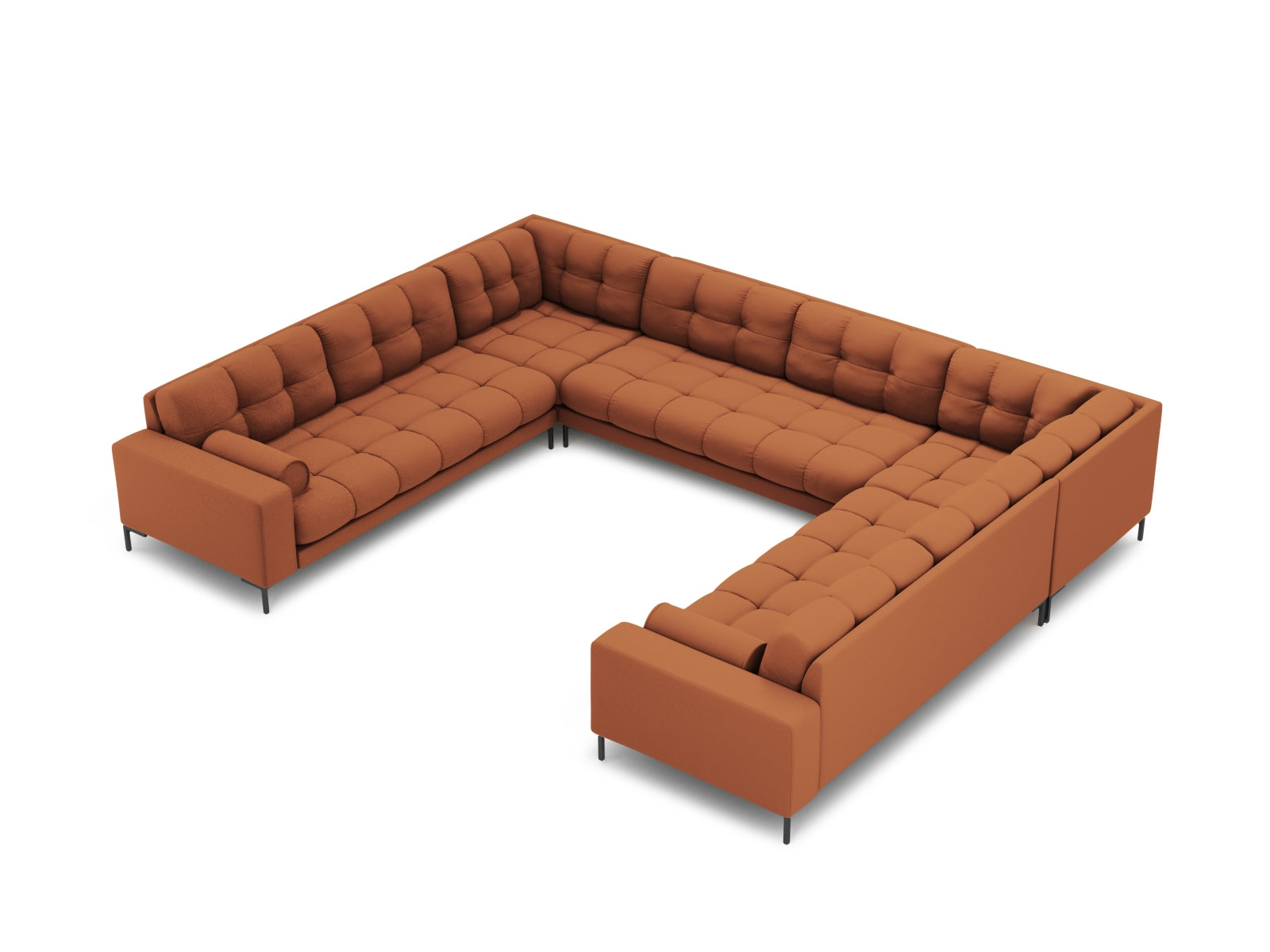 Bali — Panoramic Sofa Brick (Neve 52) Must metall