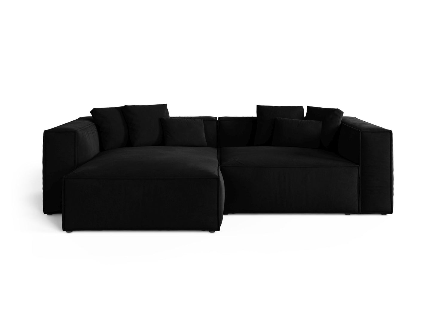 Aveiro — Corner Sofa Black (Casino Black) Black Plastic Left