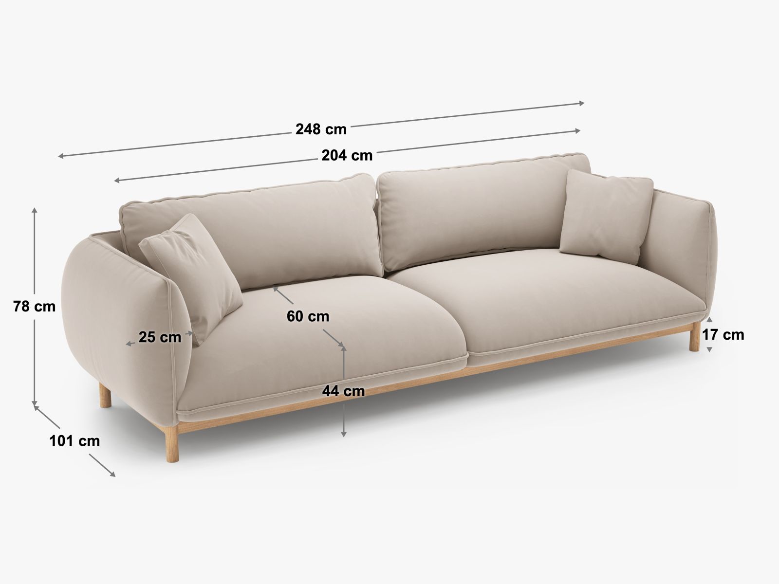 Ada — Sofa (248x101x78 cm)