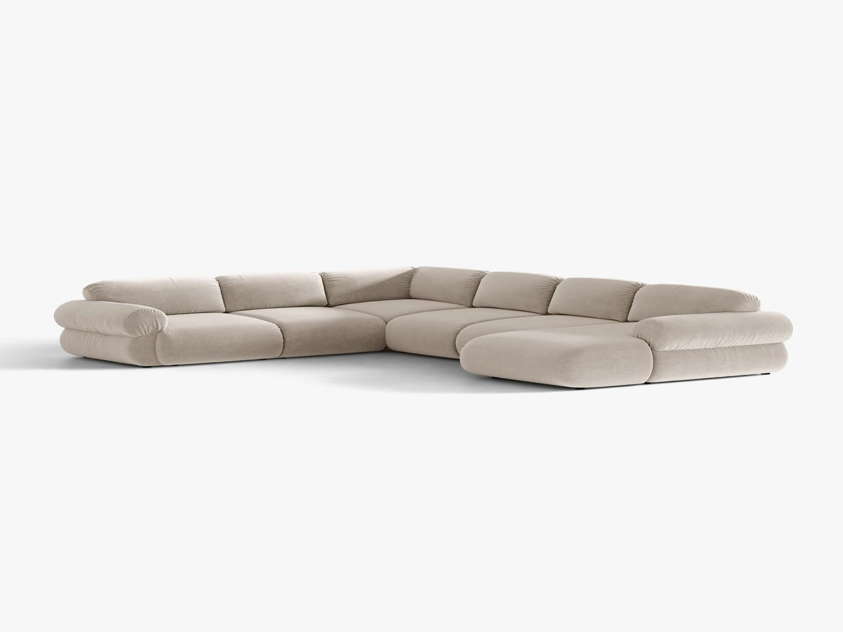 Ophelia — Panoramic Sofa (370x289x84 cm) Beige (Salvador 1) Left