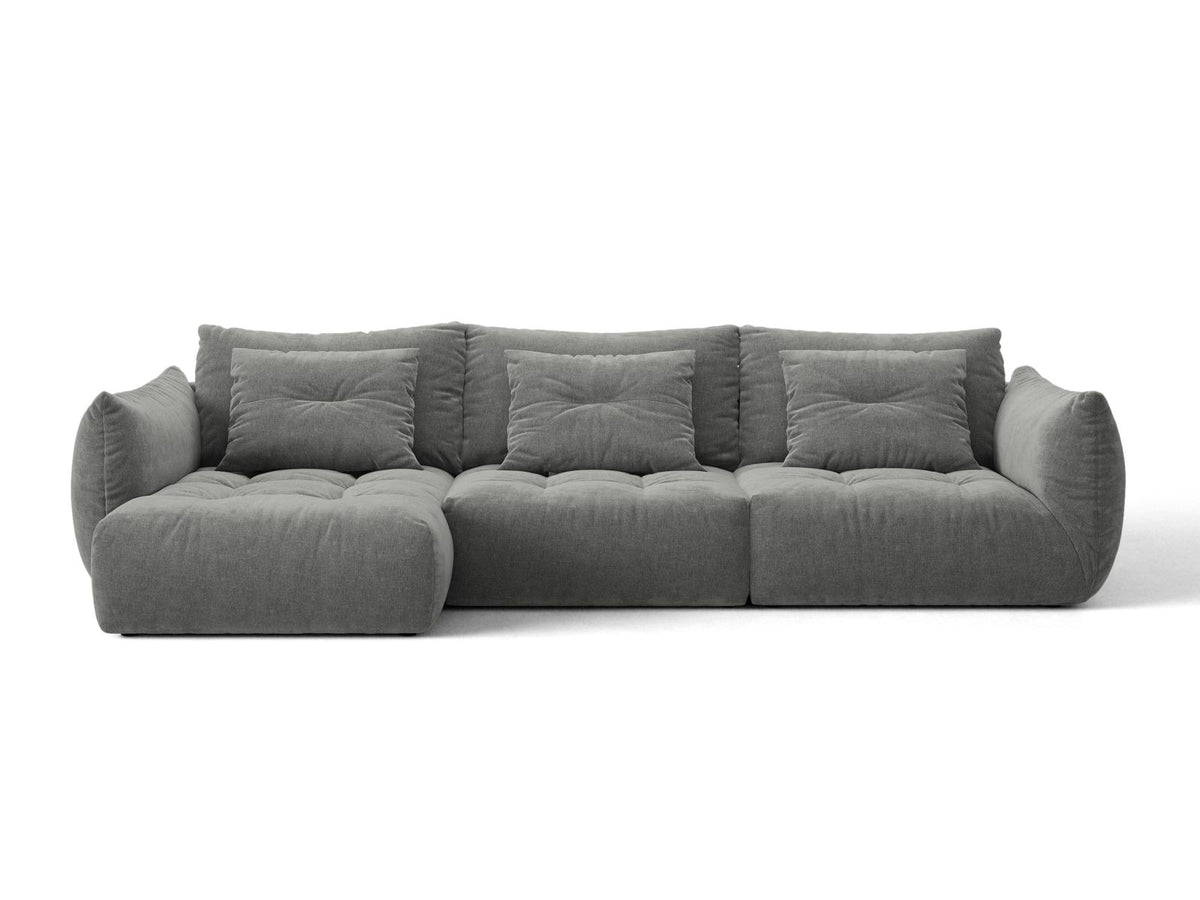Bloom — Corner Sofa (327x152x97 cm) Dark Grey (Wind 89) Left