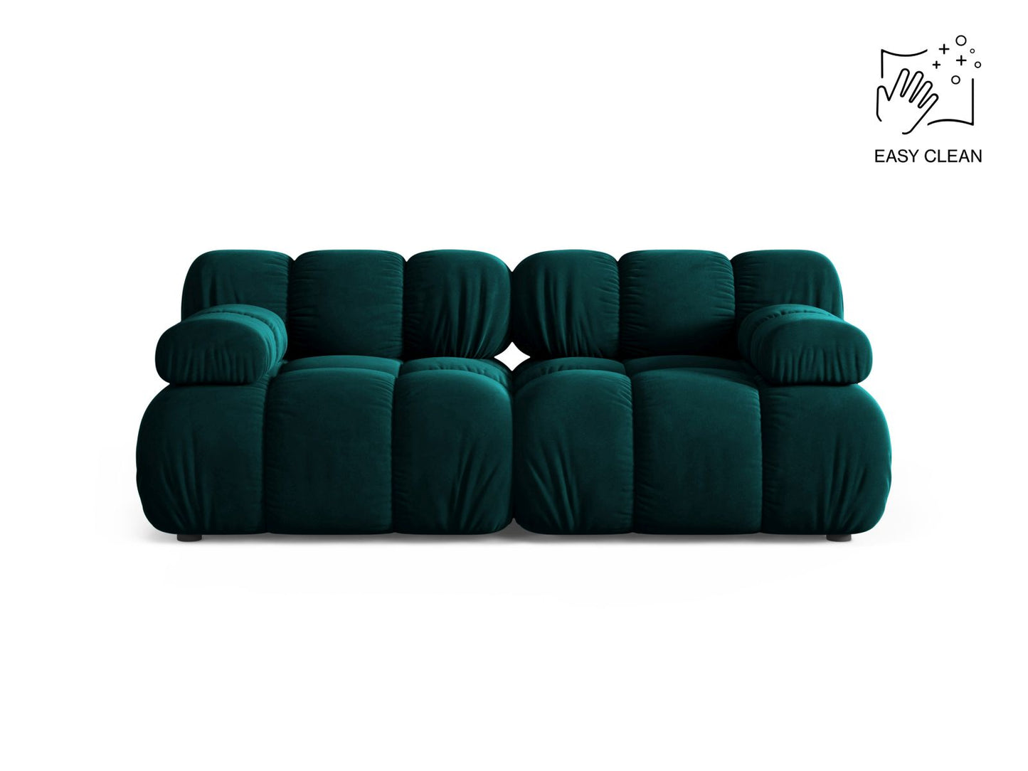Bellis — Sofa Deep Petrol (Venus 2911) Black Plastic