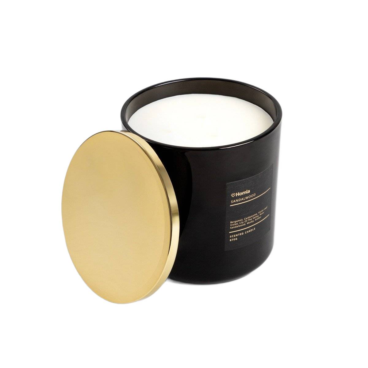 Scented candle VELUMA Sandalwood Scented Candle 870g Black