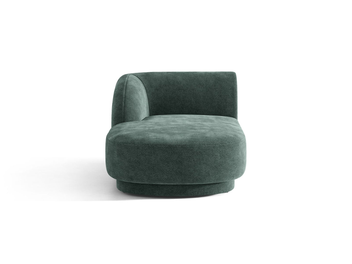 Miley — Chaise Longue Petrol (Haga 78) Black Plastic Left