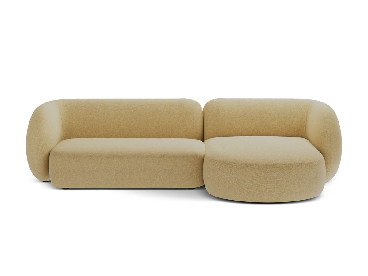 Kate — Corner Sofa Sunflower Melange (Puente 41) Black Plastic Right