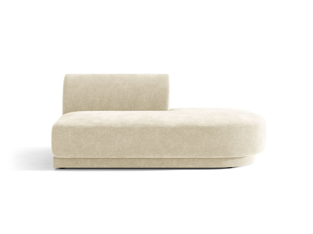 Miley — Modular Sofa Light Beige (Haga 23) Black Plastic Right
