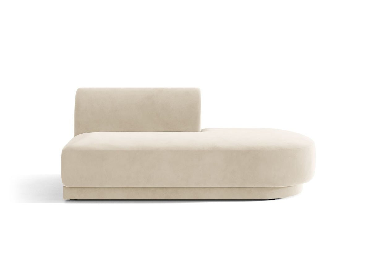 Miley — Modular Sofa Light Beige (Venus 2927) Black Plastic Right