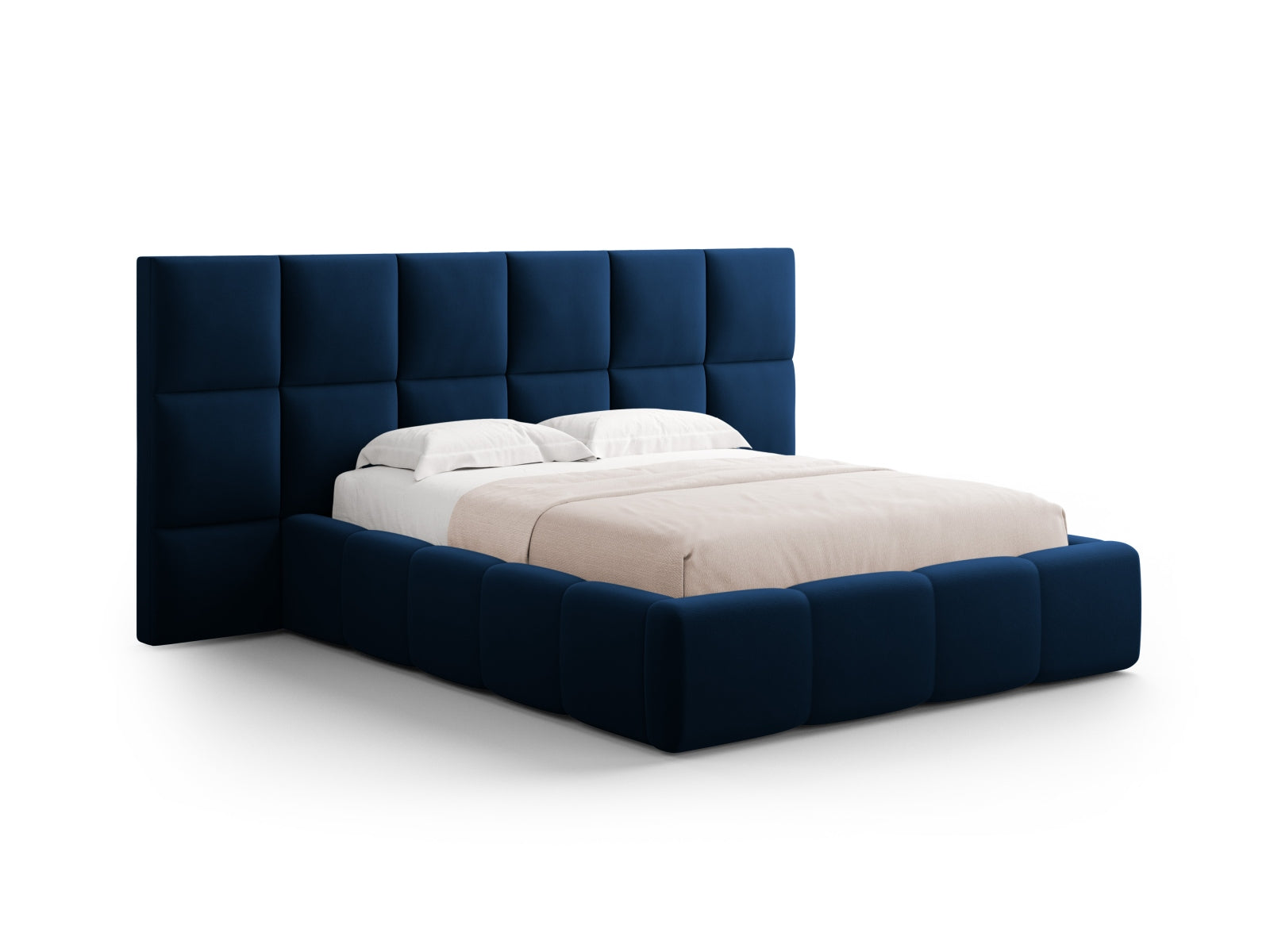 Livigno — Voodi Royal Blue (Bluvel 86) Must plastik