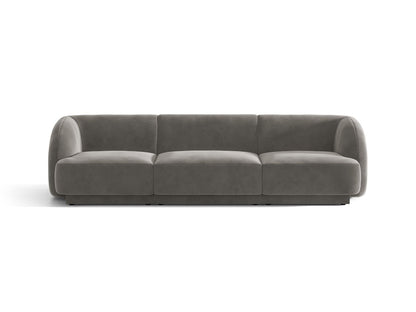 Miley — Sofa Light Grey (Bluvel 13) Black Plastic